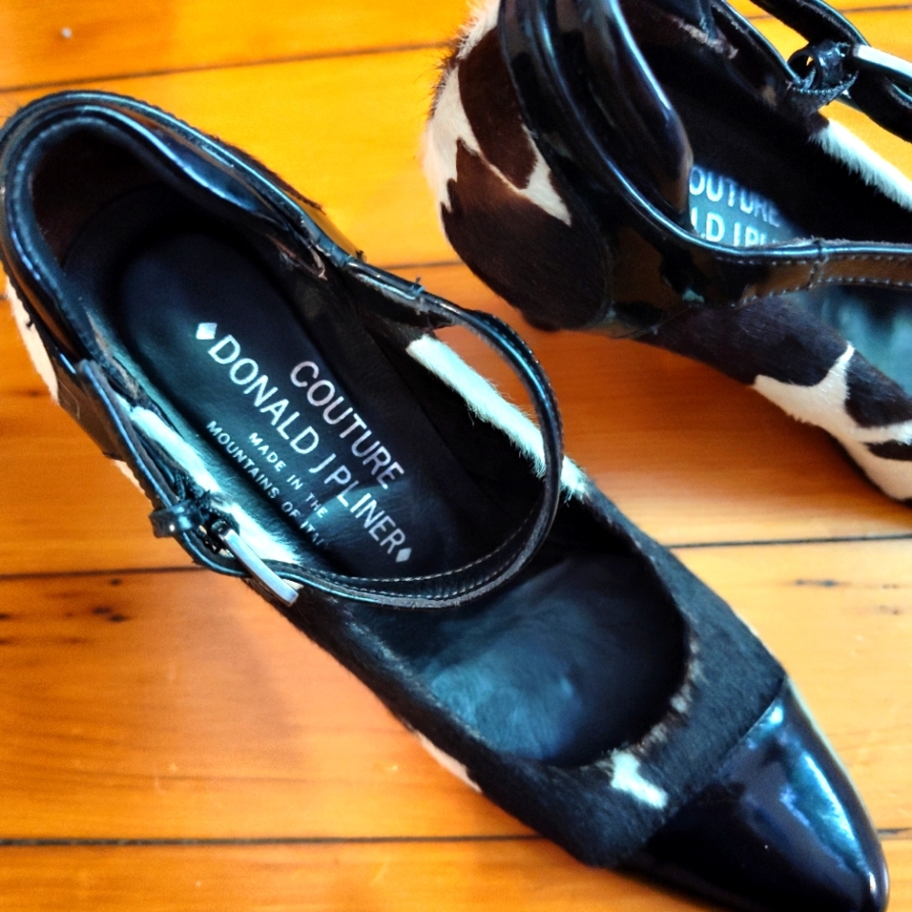 Donald J Pliner Couture pony hair heels with ankle strap - Picture 5 of 7